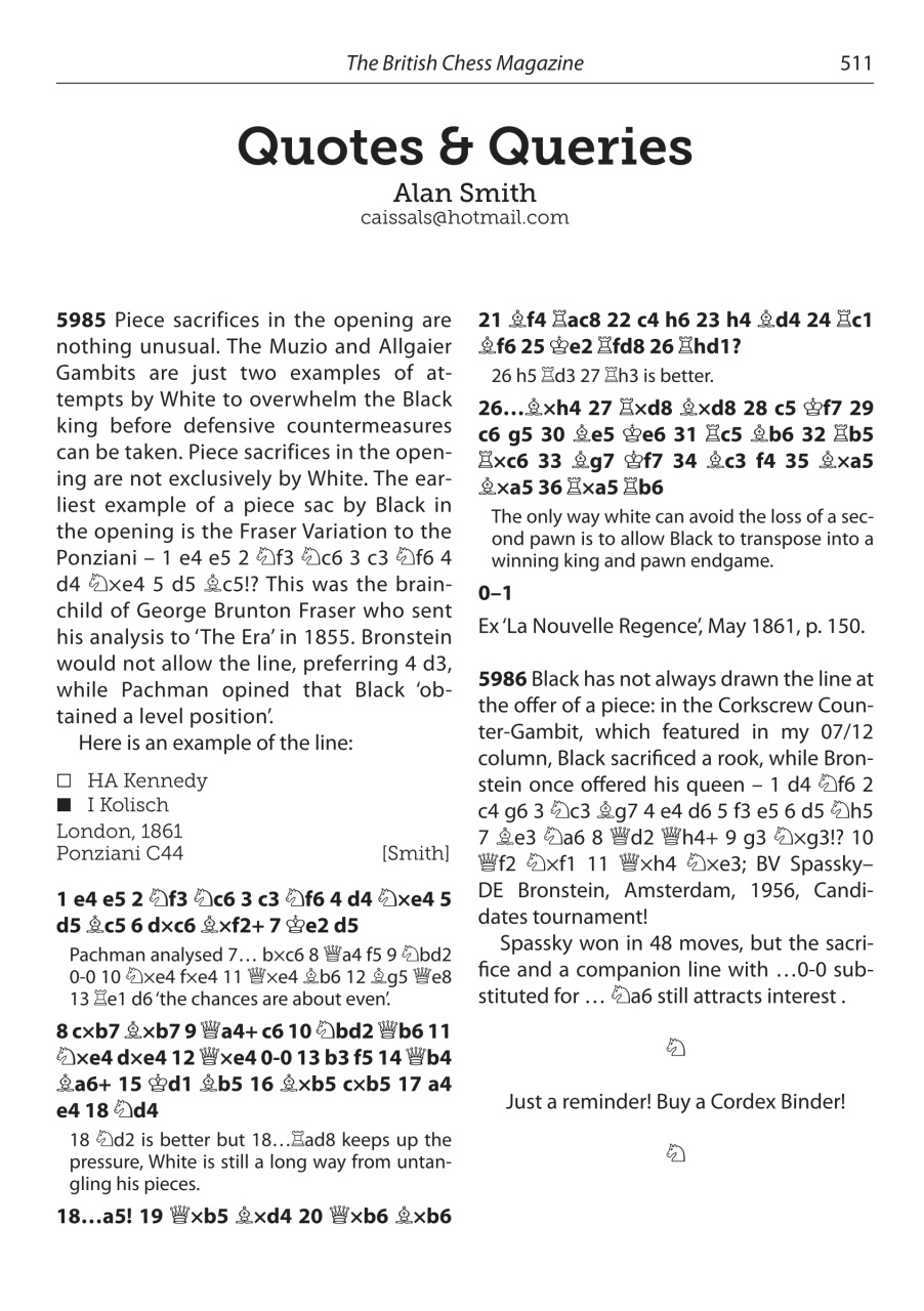 British Chess Magazine Preview Pages