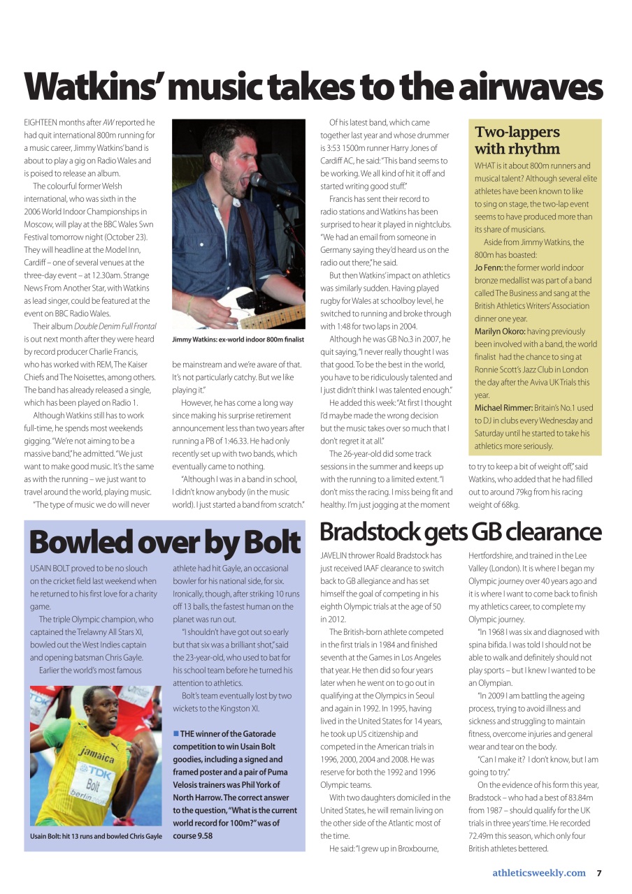 AW – Athletics Weekly Magazine Preview Pages