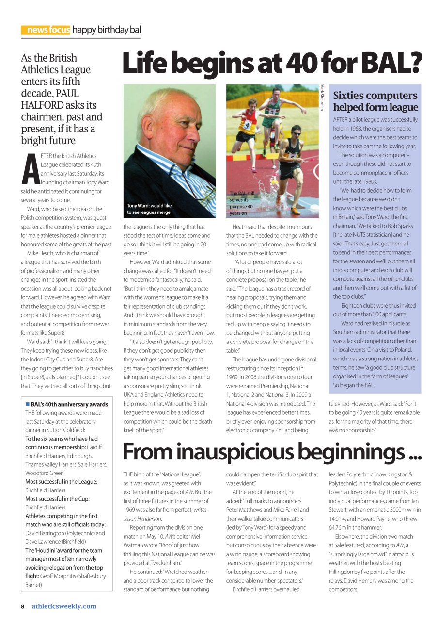 AW – Athletics Weekly Magazine Preview Pages