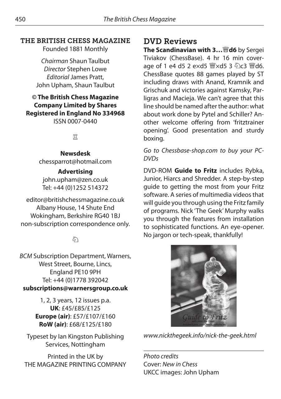 British Chess Magazine Preview Pages