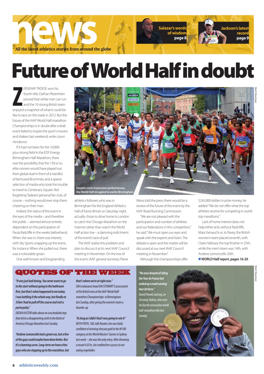 AW – Athletics Weekly Magazine Preview Pages