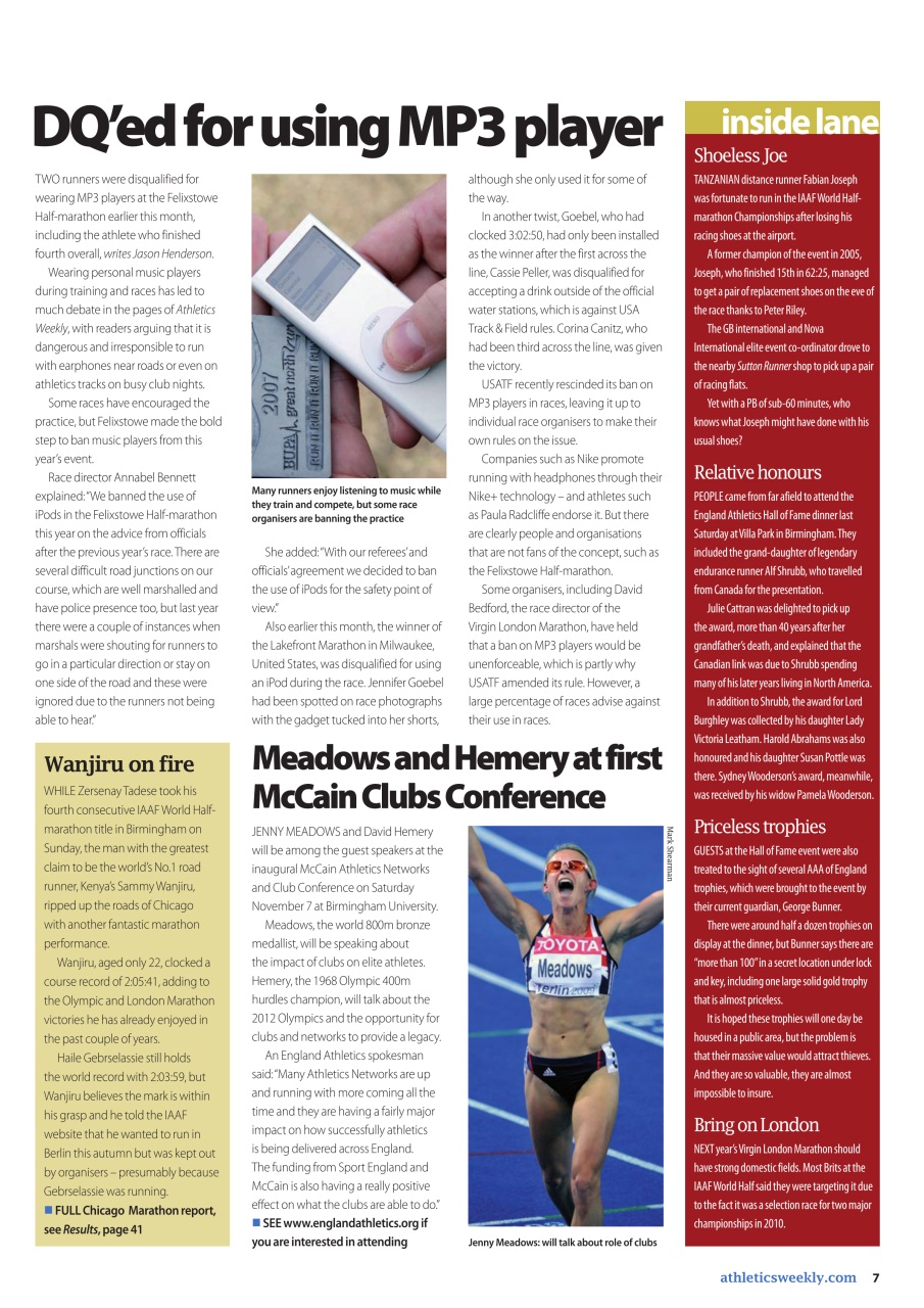AW – Athletics Weekly Magazine Preview Pages