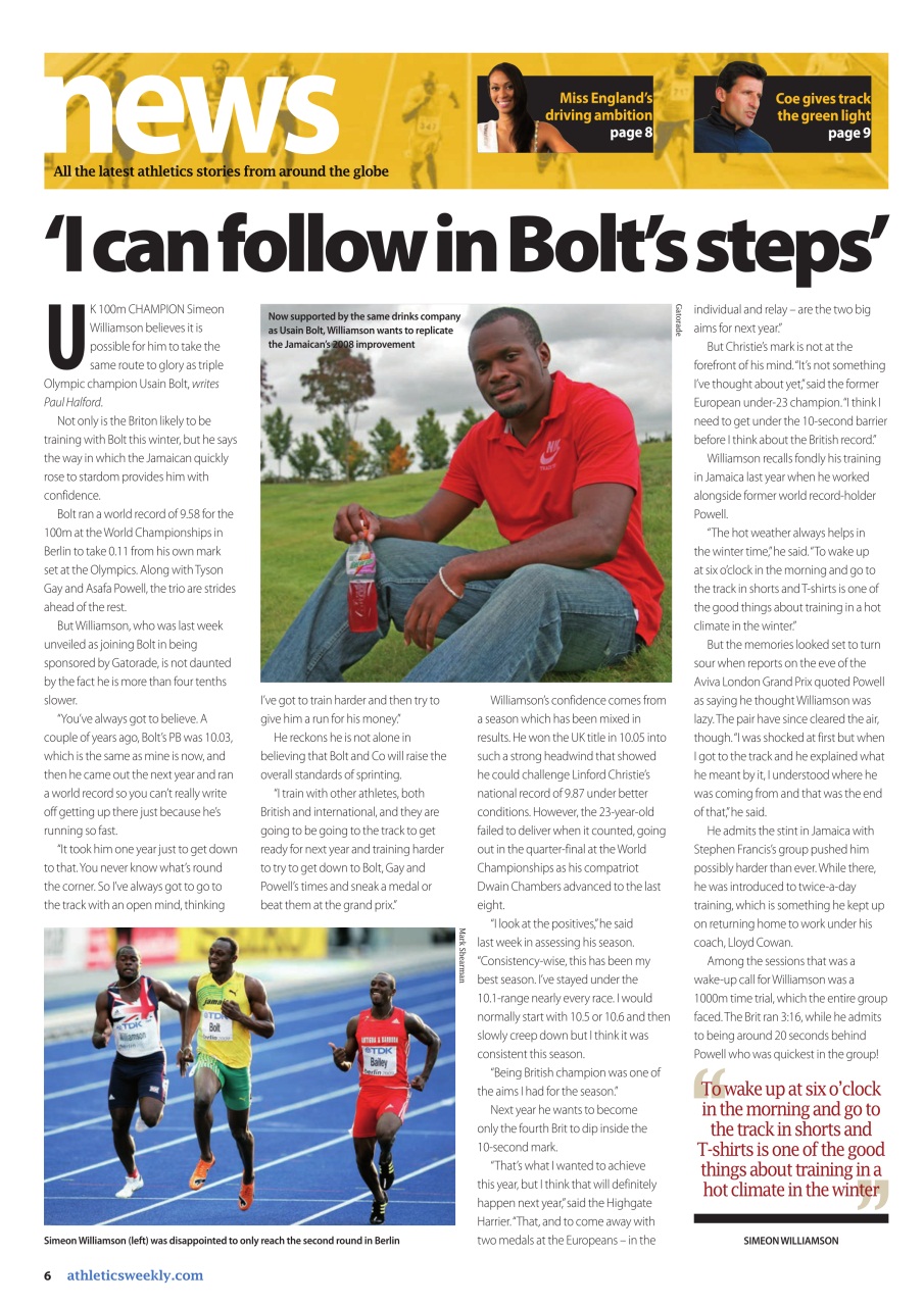 AW – Athletics Weekly Magazine Preview Pages