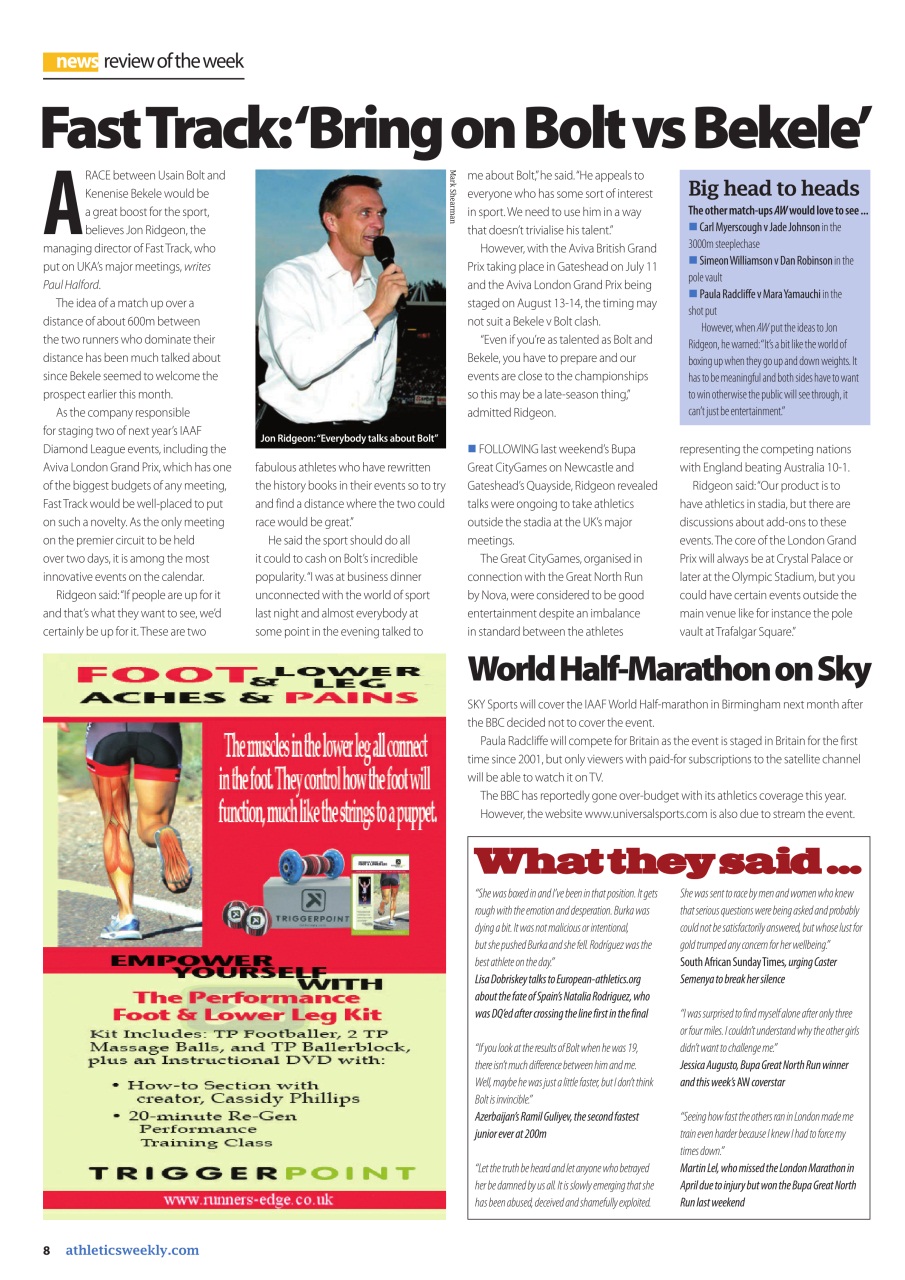 AW – Athletics Weekly Magazine Preview Pages