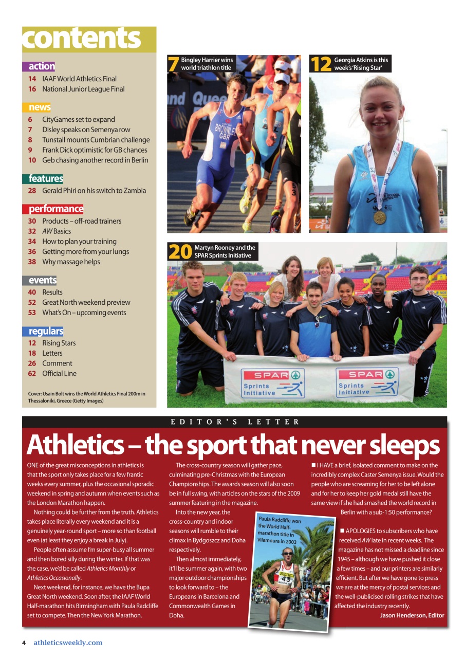 AW – Athletics Weekly Magazine Preview Pages