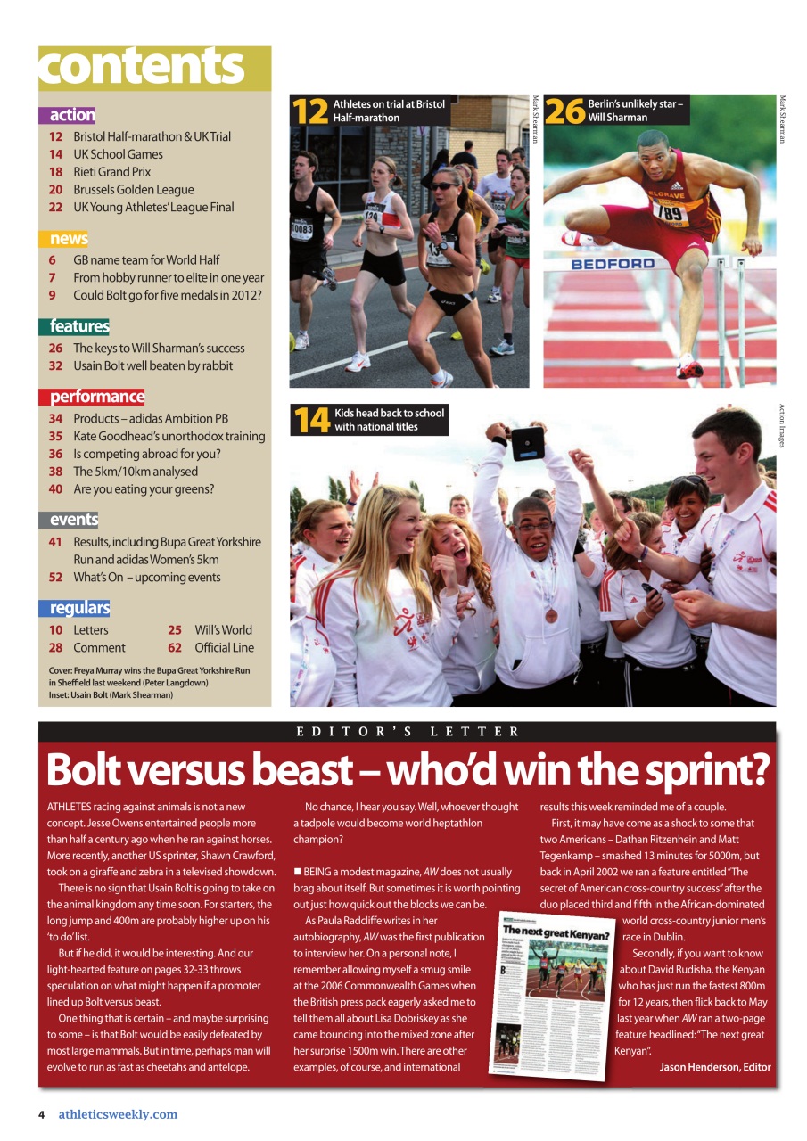 AW – Athletics Weekly Magazine Preview Pages
