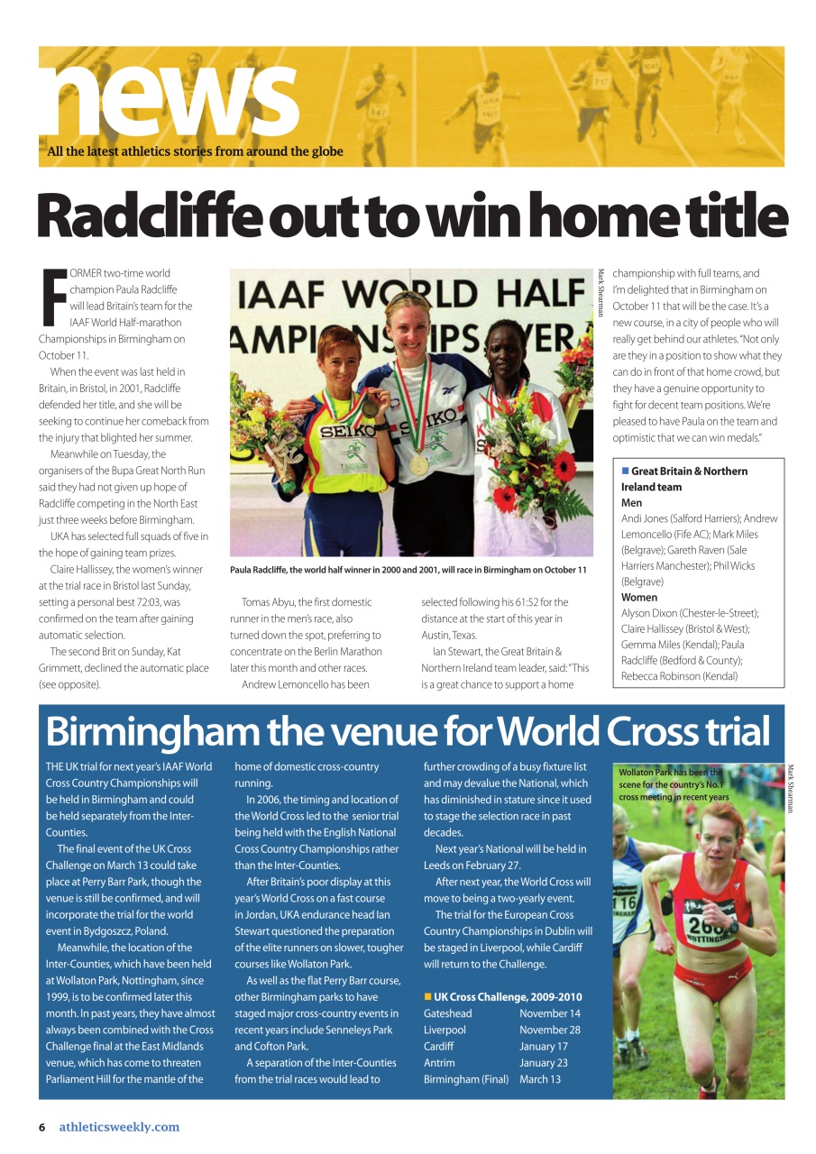 AW – Athletics Weekly Magazine Preview Pages