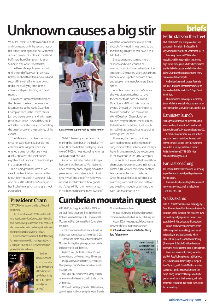 AW – Athletics Weekly Magazine Preview Pages
