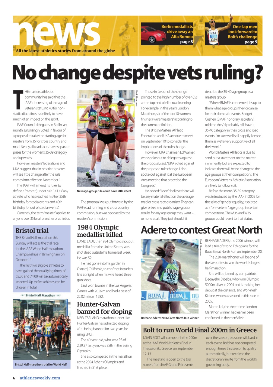AW – Athletics Weekly Magazine Preview Pages