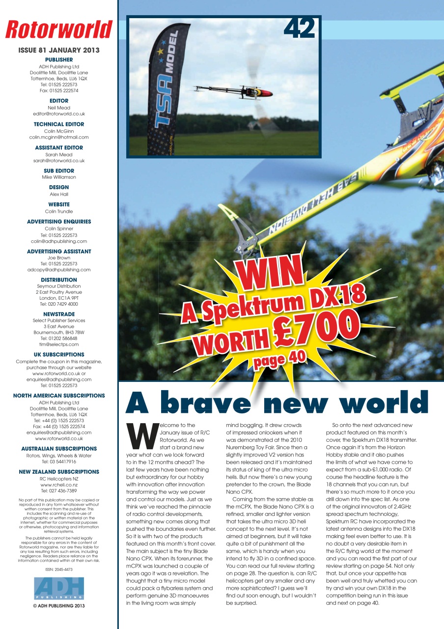 Radio Control Rotor World Preview Pages