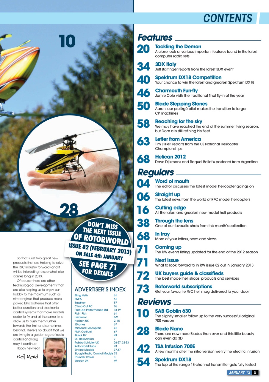 Radio Control Rotor World Preview Pages