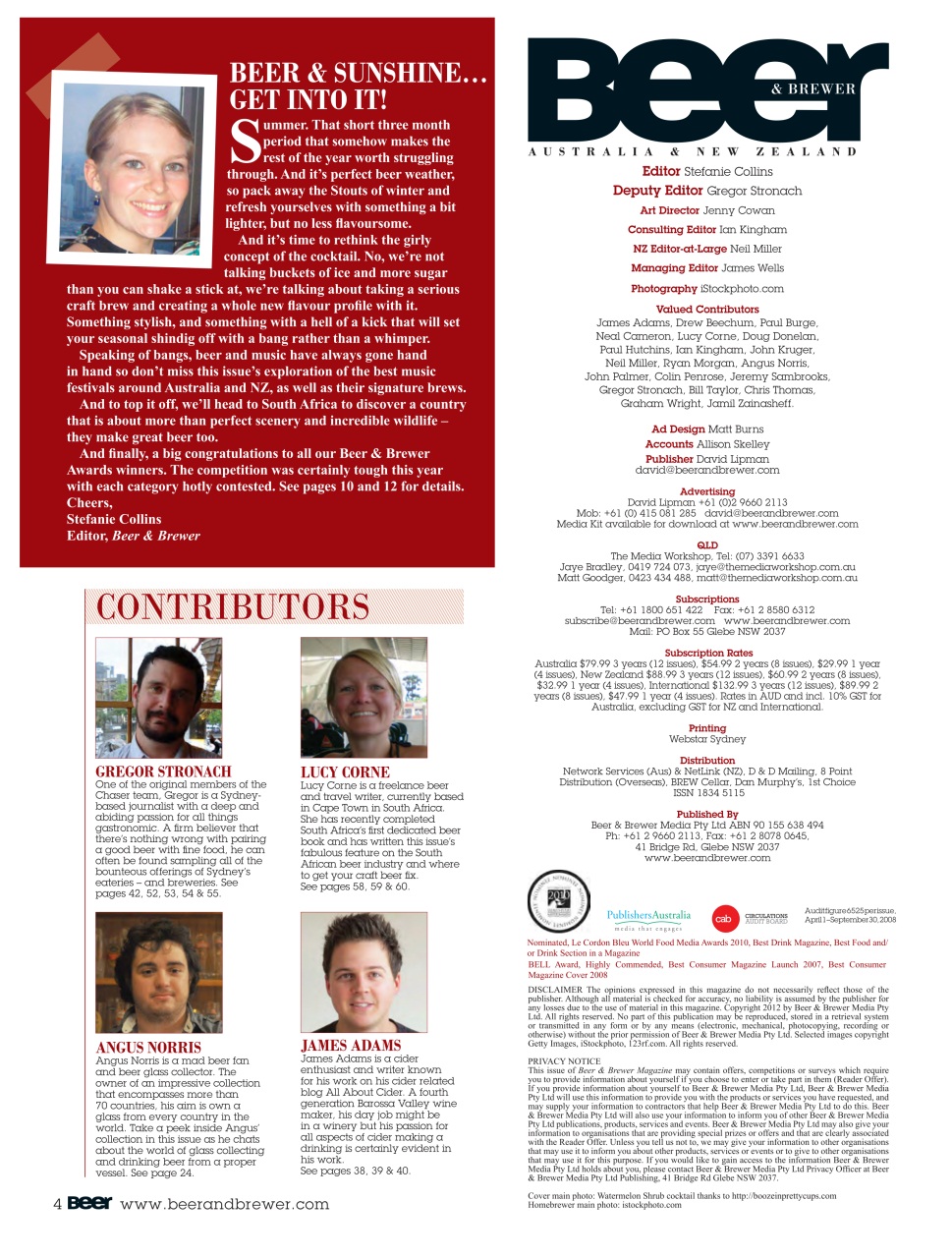 Beer and Brewer Preview Pages