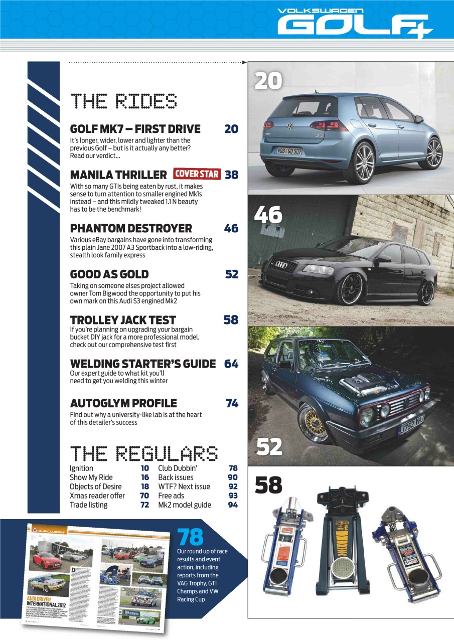 Volkswagen Golf + Preview Pages