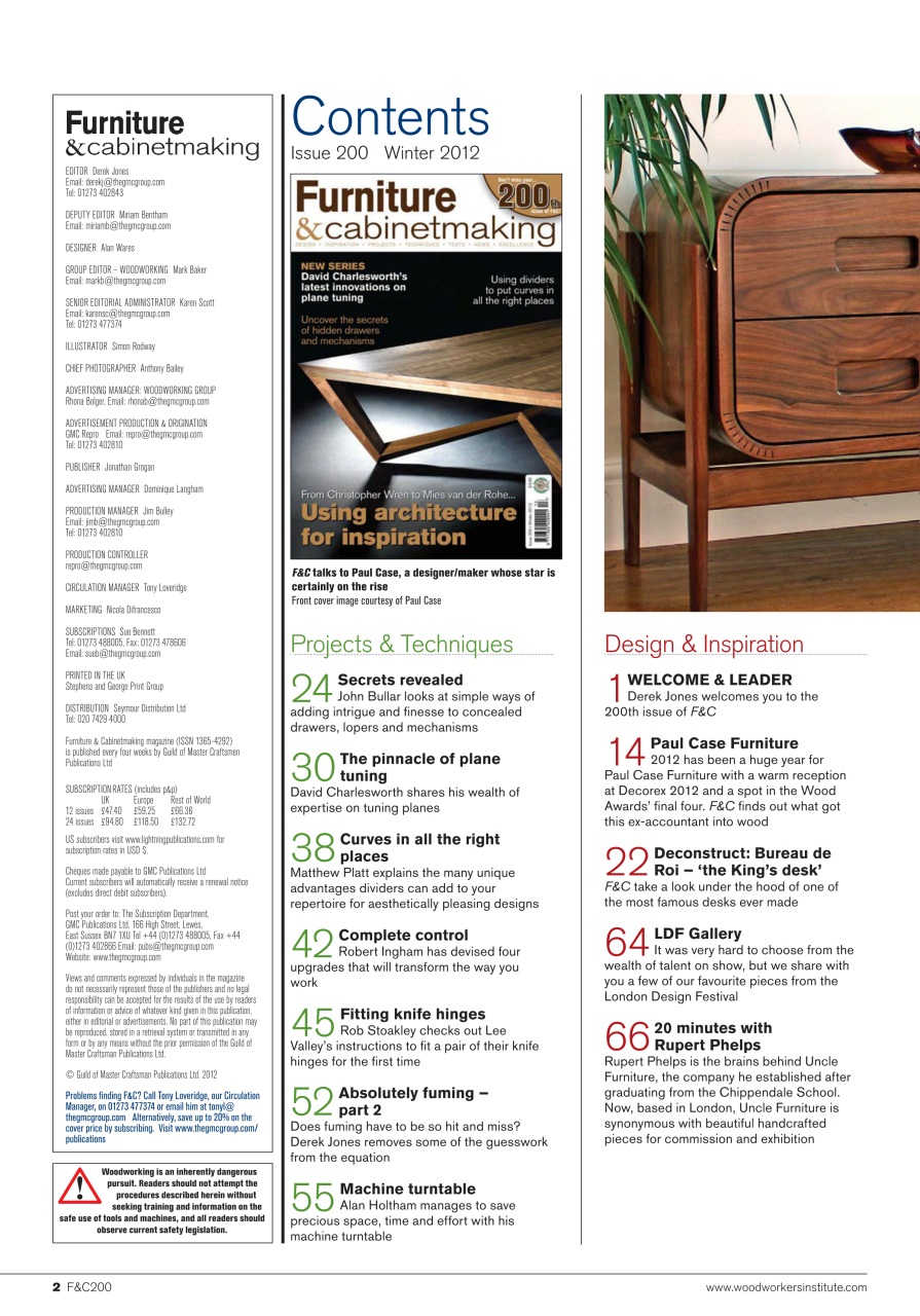 Furniture & Cabinetmaking Preview Pages