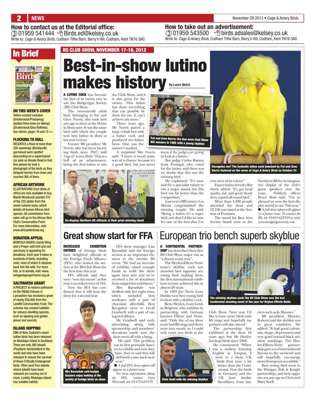 Cage & Aviary Birds Preview Pages