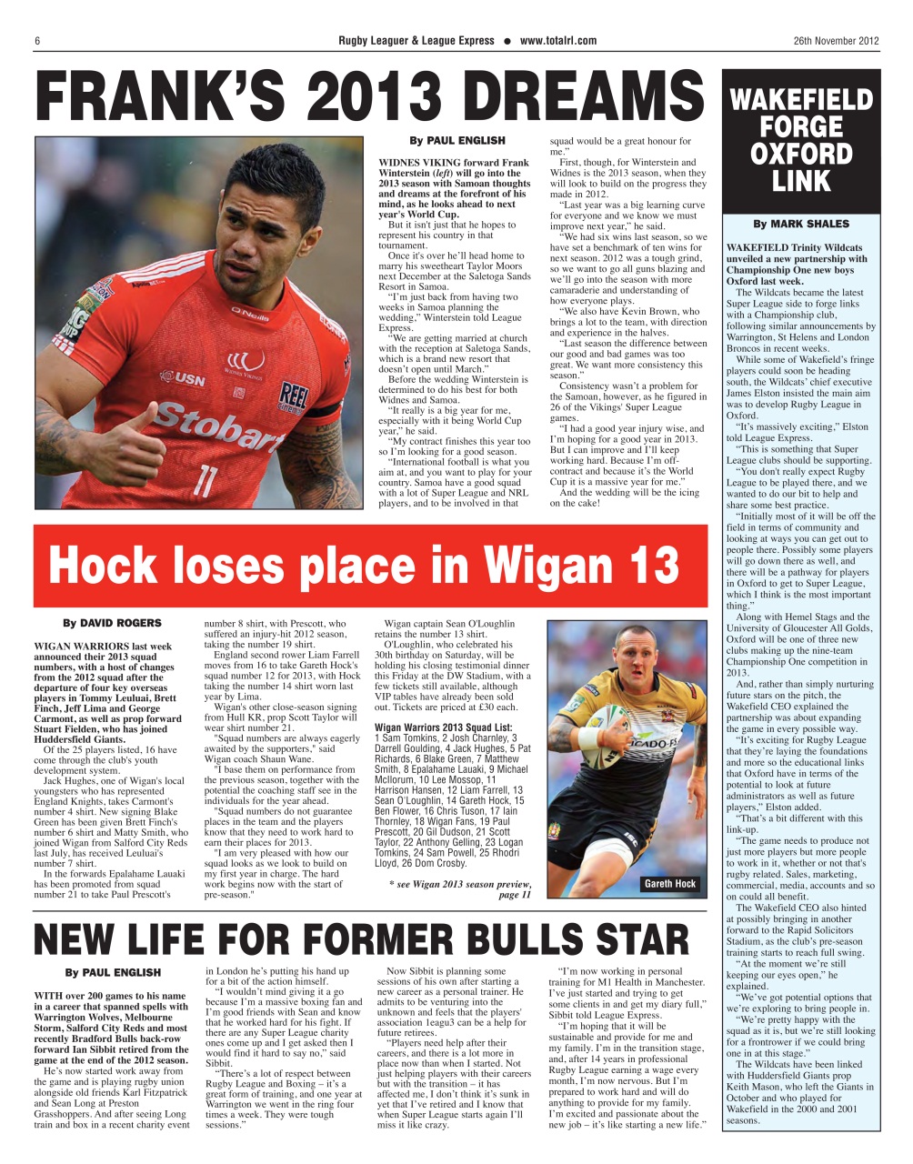 League Express Preview Pages