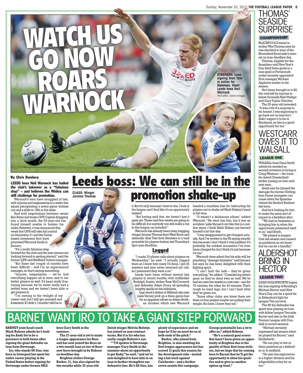 The Football League Paper Preview Pages