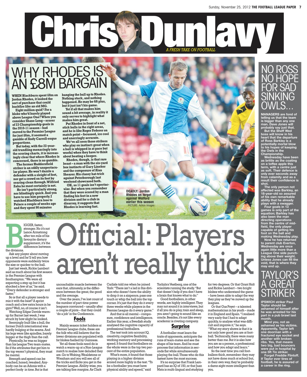 The Football League Paper Preview Pages