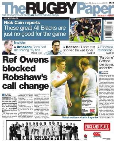 The Rugby Paper issue 25th November 2012