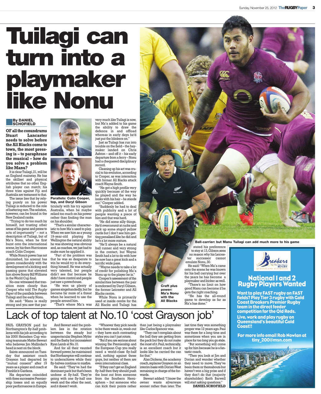 The Rugby Paper Preview Pages