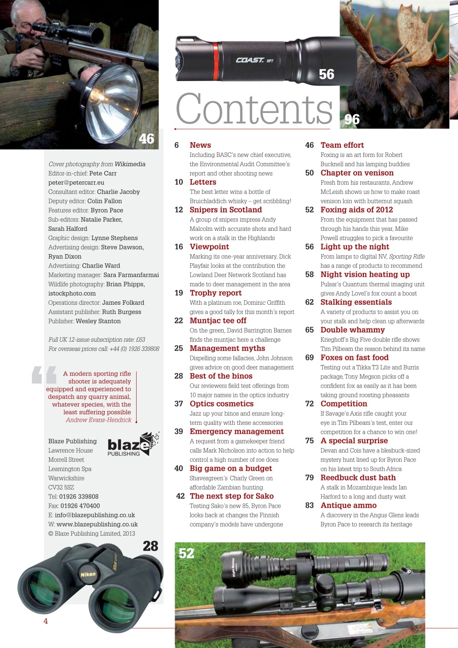 Sporting Rifle Preview Pages