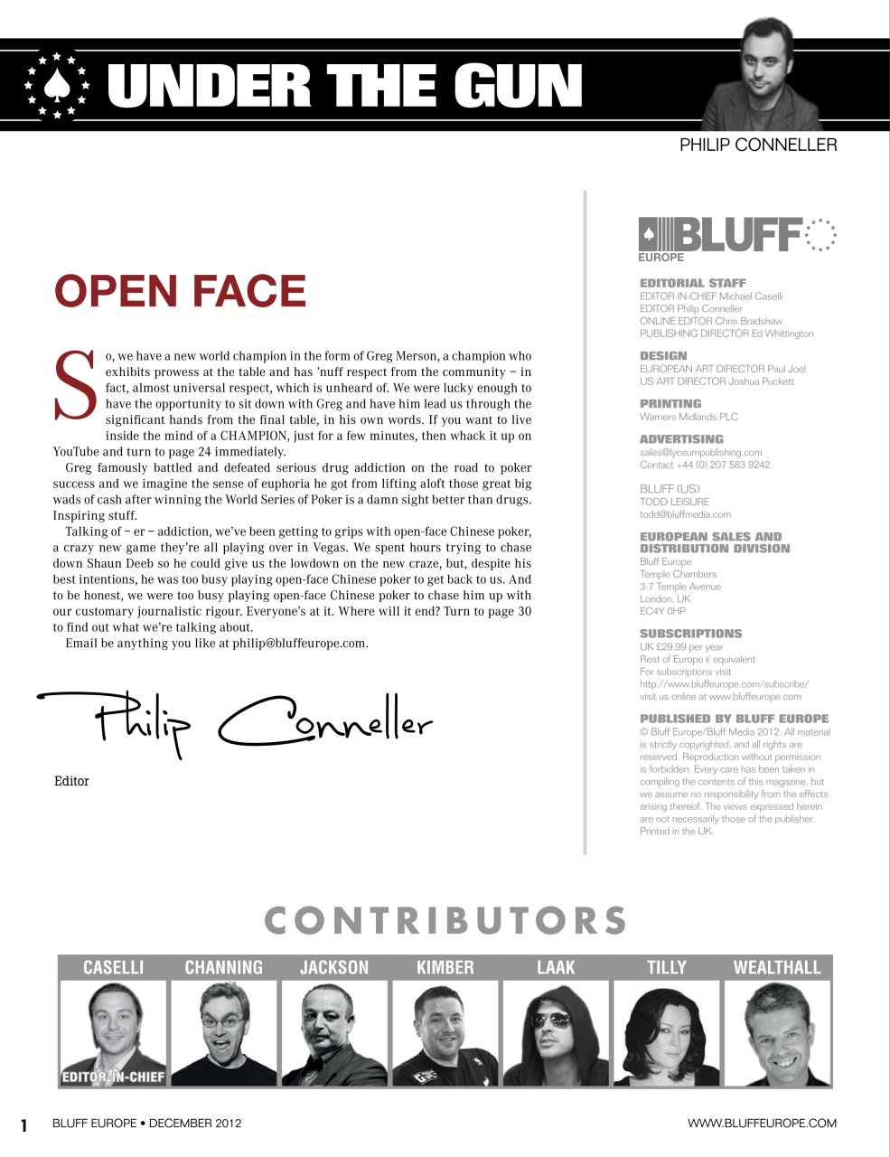 Bluff Europe Preview Pages