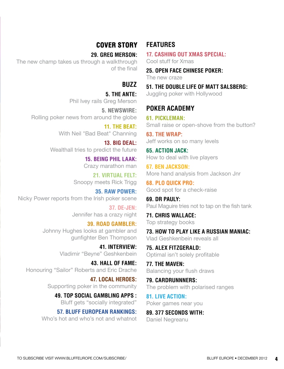 Bluff Europe Preview Pages