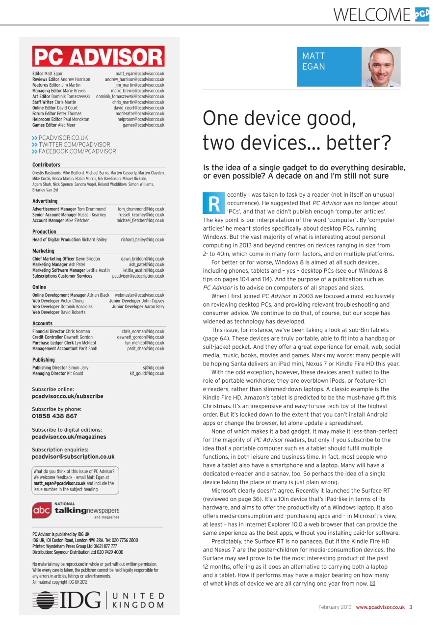 Tech Advisor Preview Pages