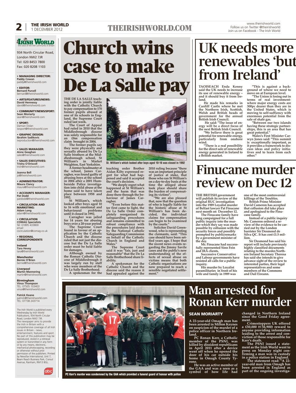 Irish World Preview Pages