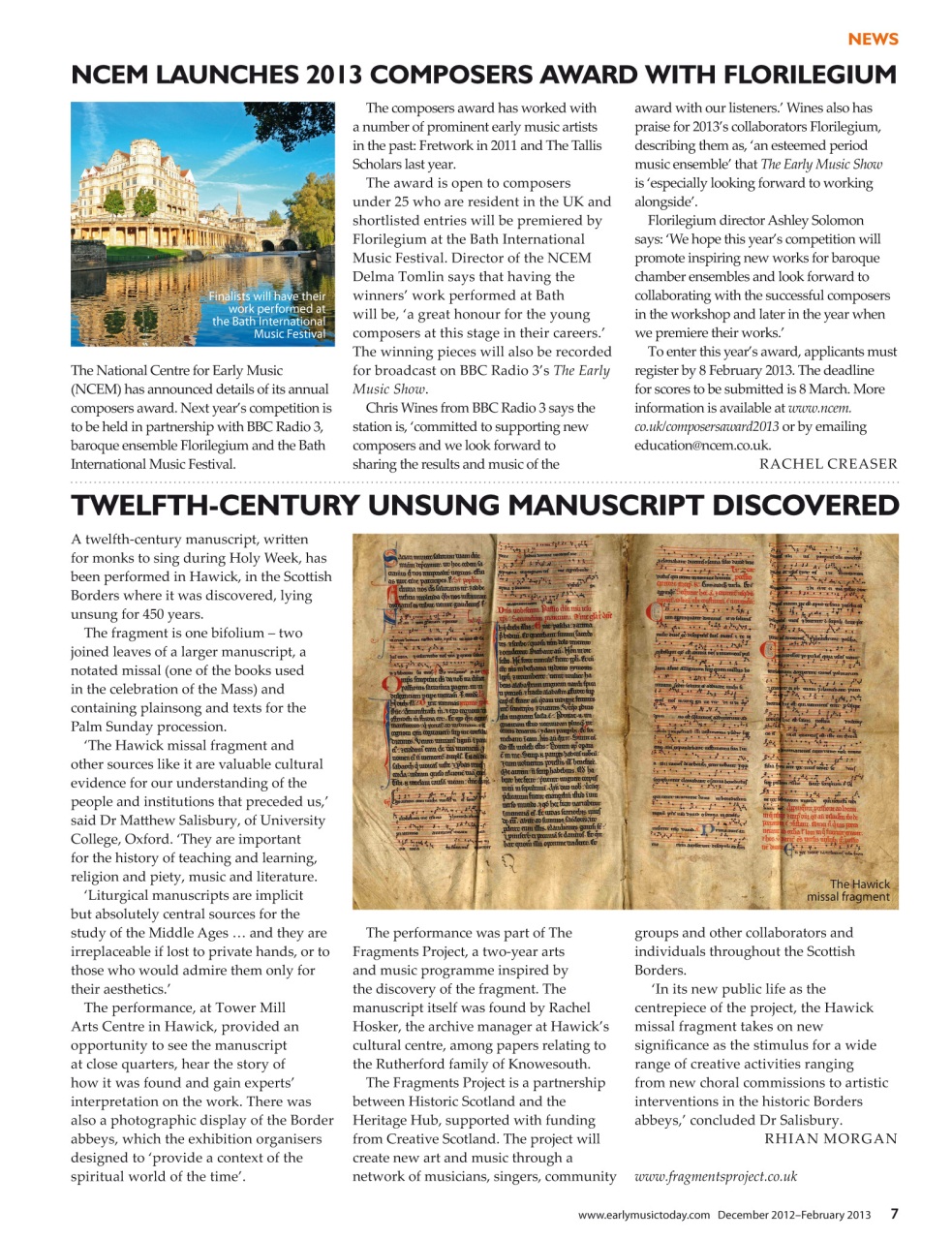 Early Music Today Preview Pages