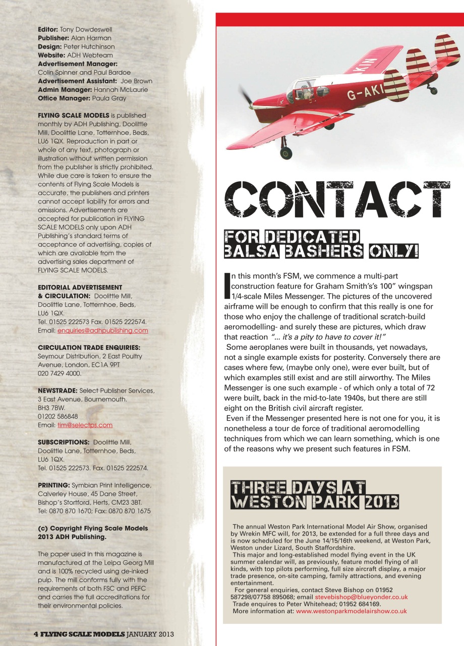 Flying Scale Models Preview Pages