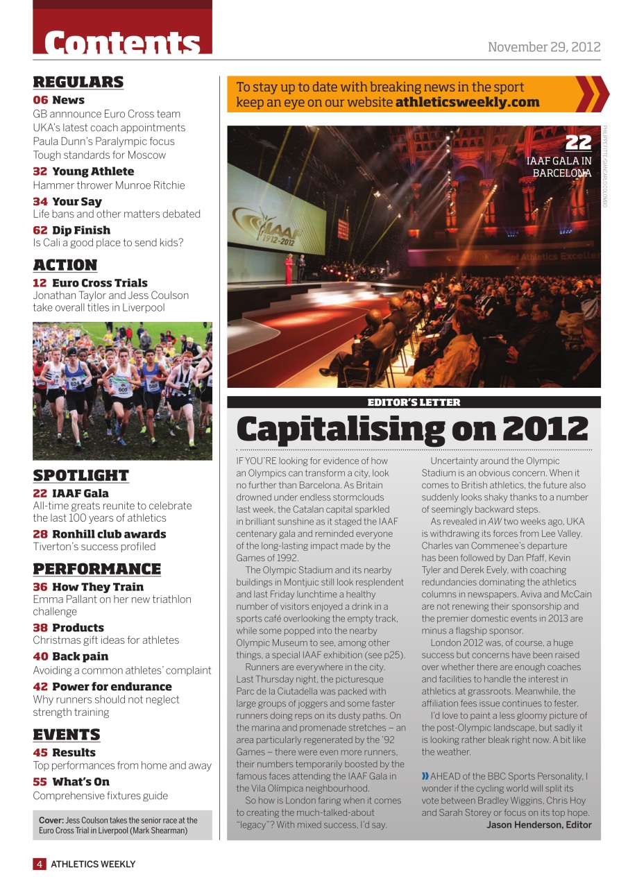 AW – Athletics Weekly Magazine Preview Pages