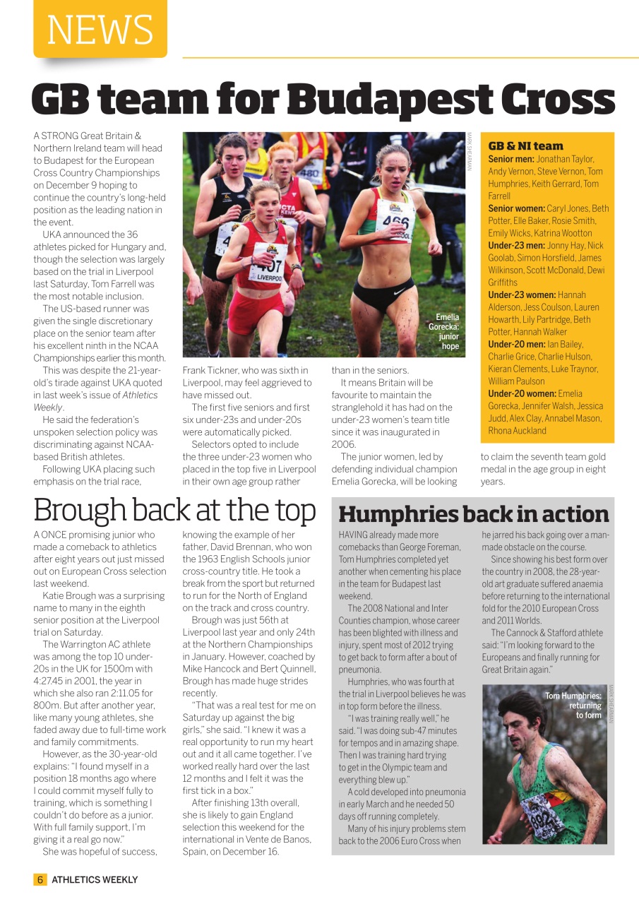 AW – Athletics Weekly Magazine Preview Pages