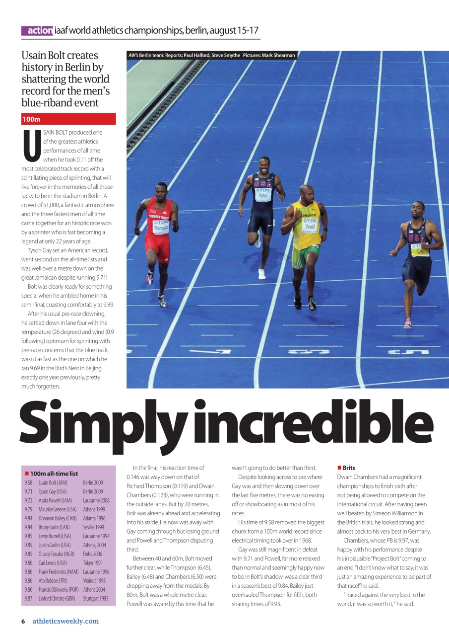AW – Athletics Weekly Magazine Preview Pages