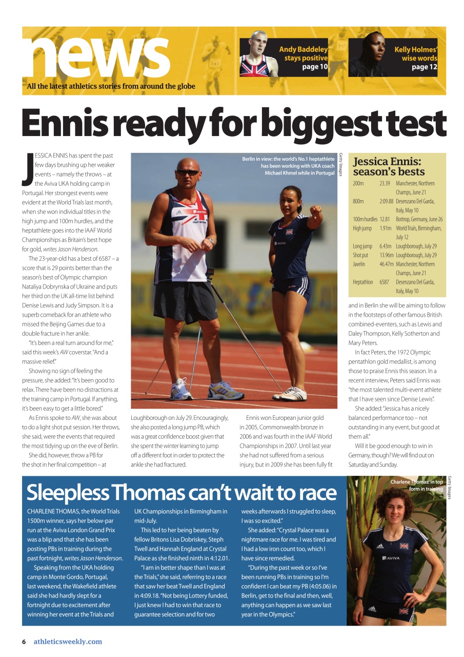 AW – Athletics Weekly Magazine Preview Pages