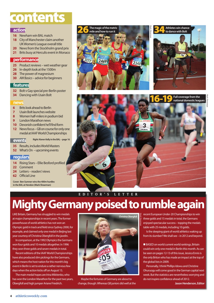 AW – Athletics Weekly Magazine Preview Pages