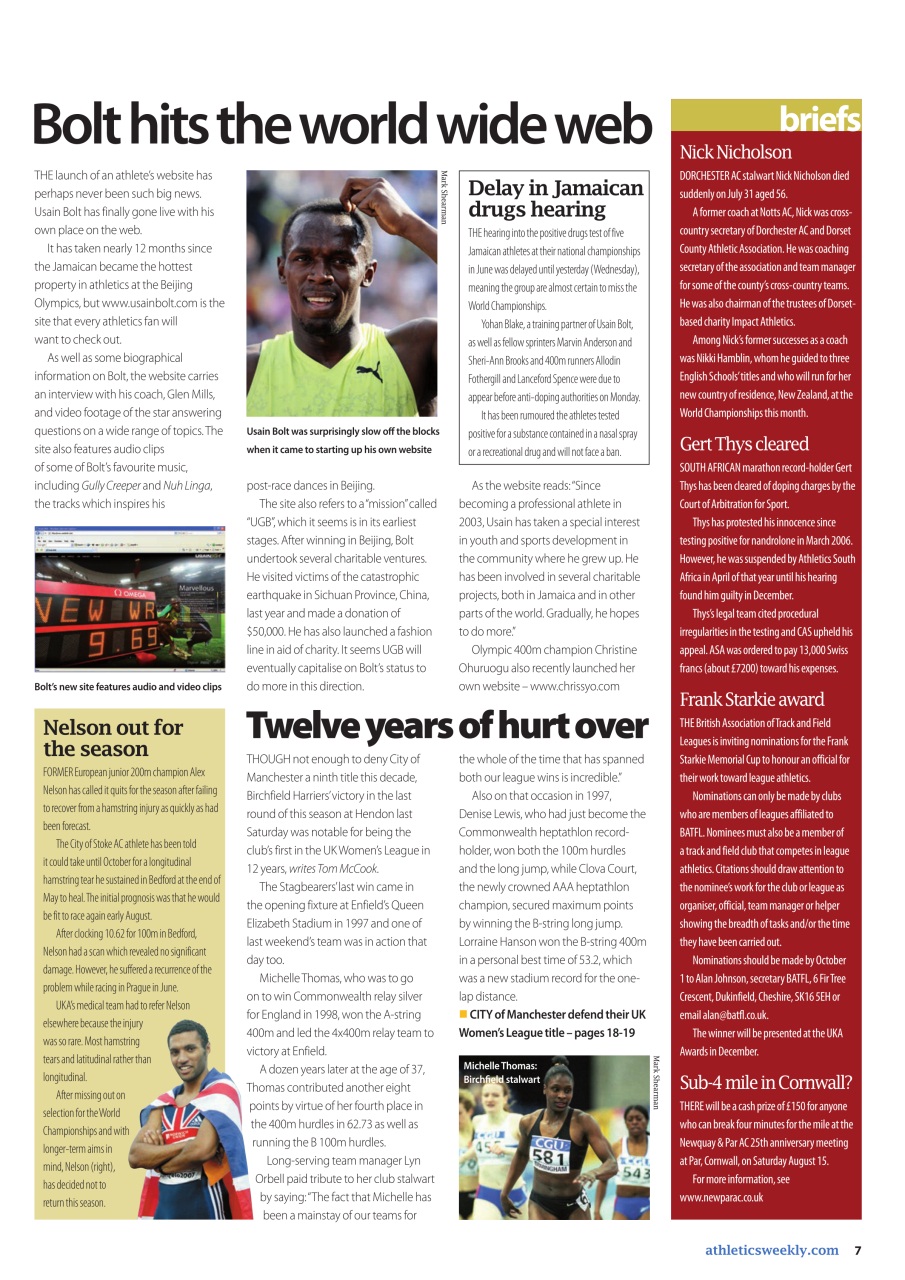 AW – Athletics Weekly Magazine Preview Pages
