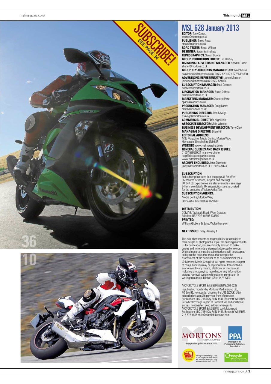 Motorcycle Sport & Leisure Preview Pages