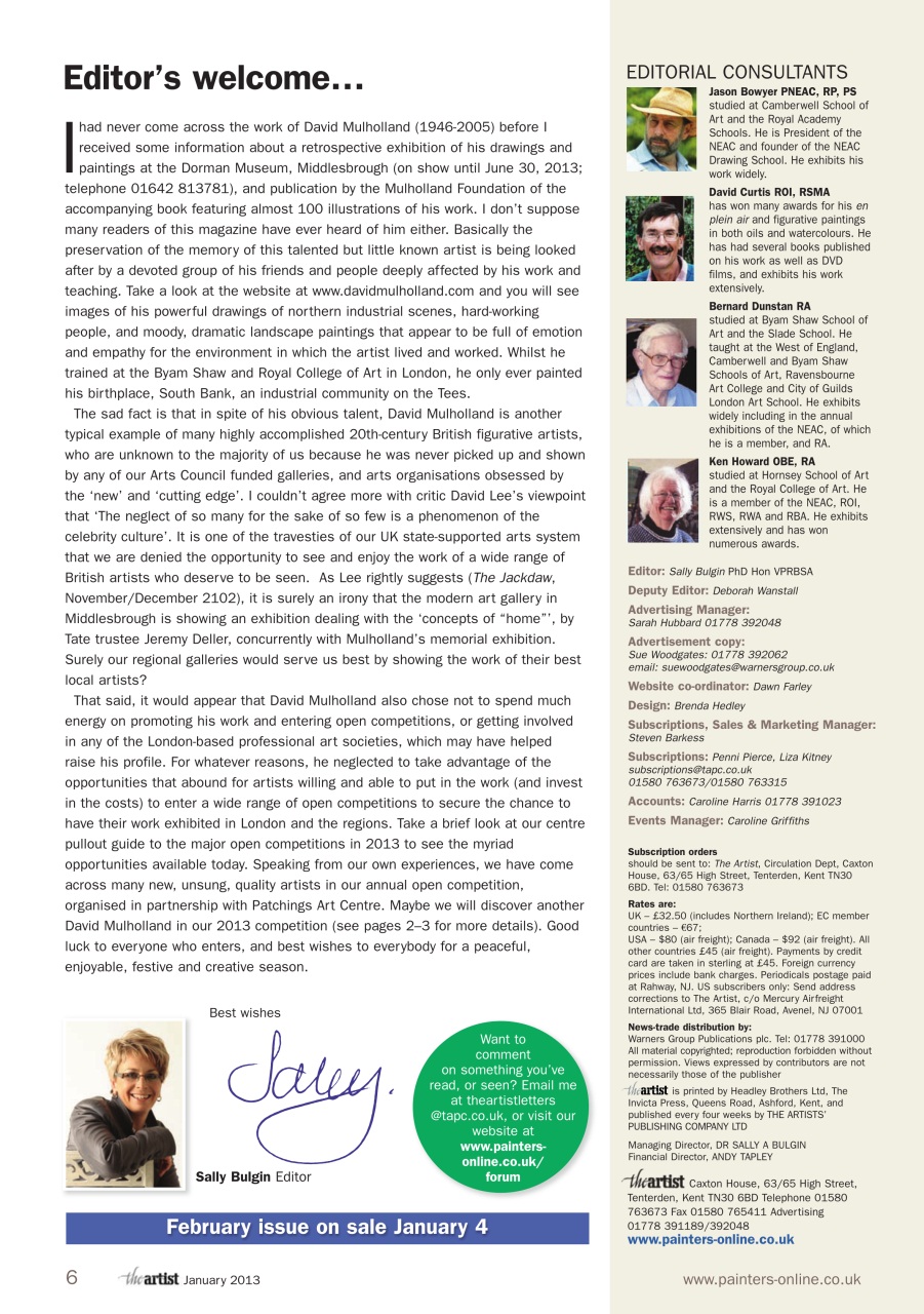 The Artist Preview Pages