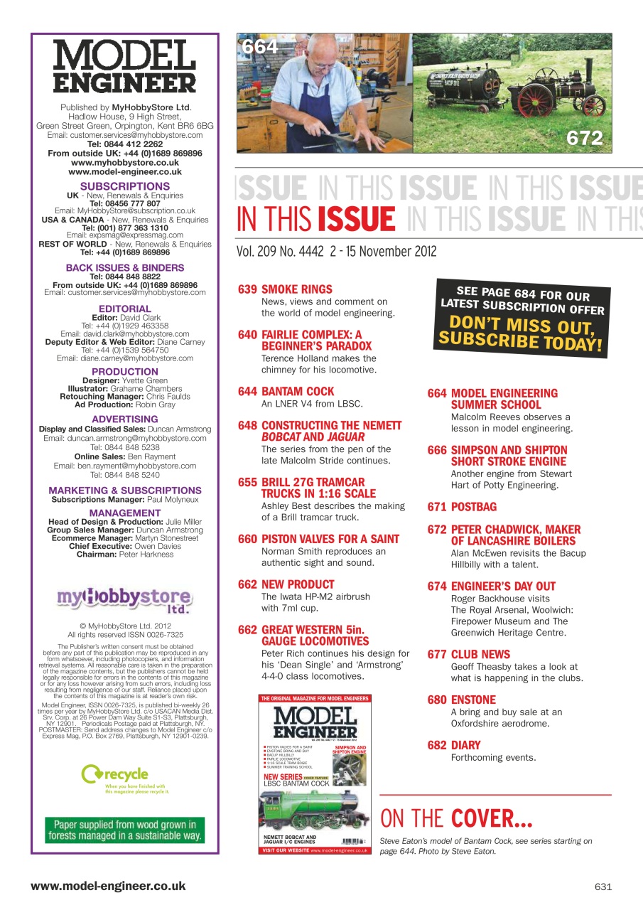 Model Engineer Preview Pages