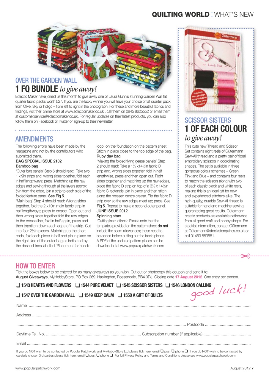Popular Patchwork Magazine Preview Pages