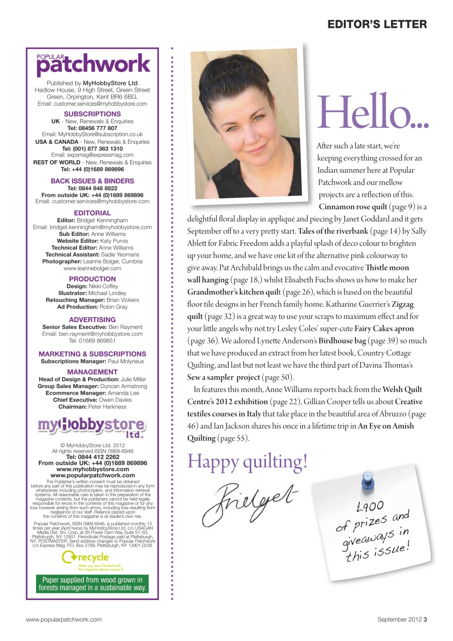 Popular Patchwork Magazine Preview Pages
