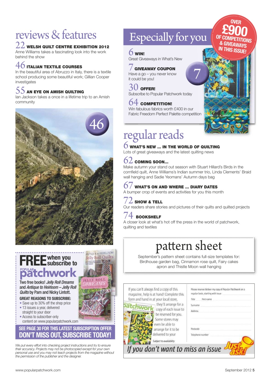 Popular Patchwork Magazine Preview Pages