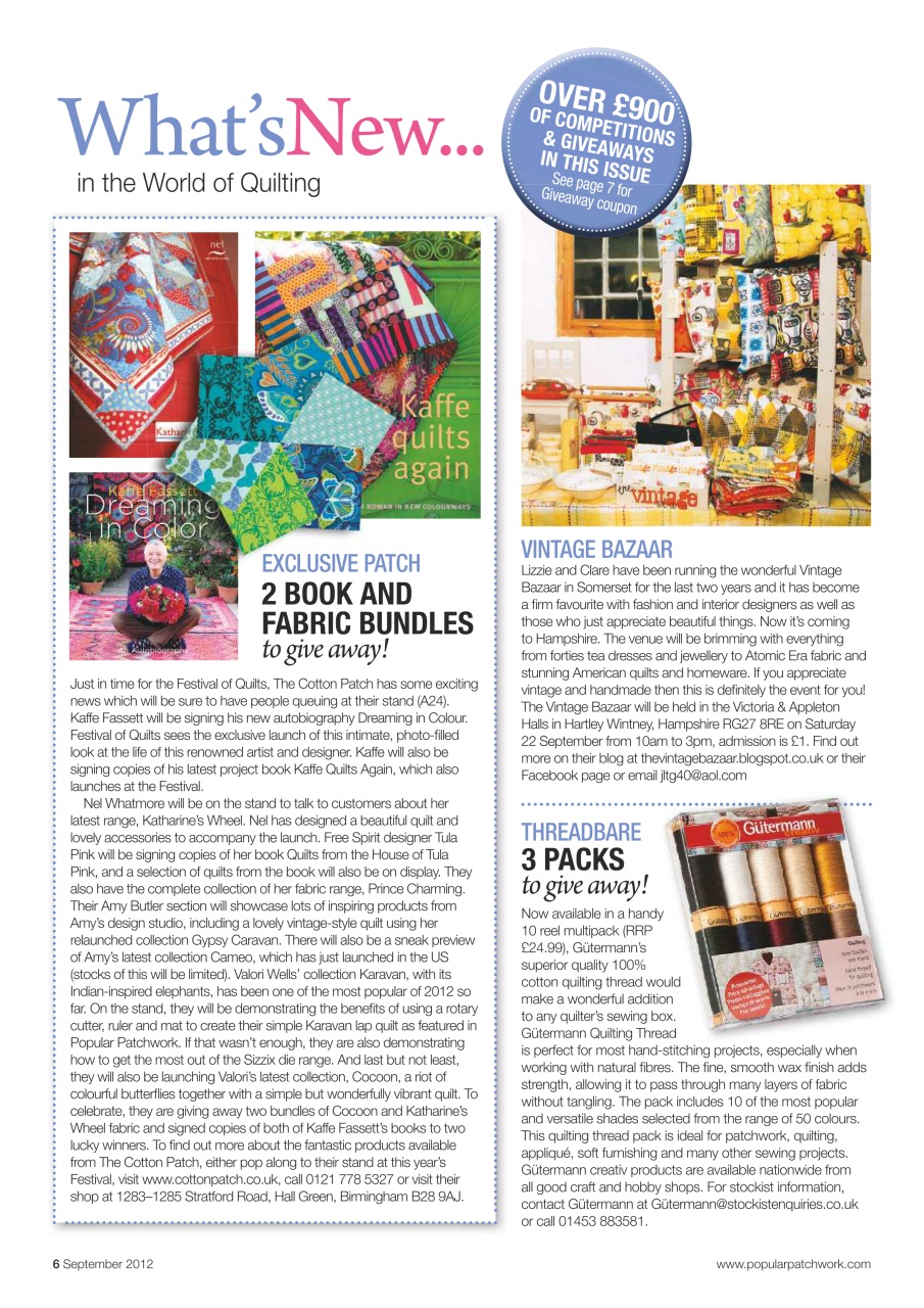 Popular Patchwork Magazine Preview Pages