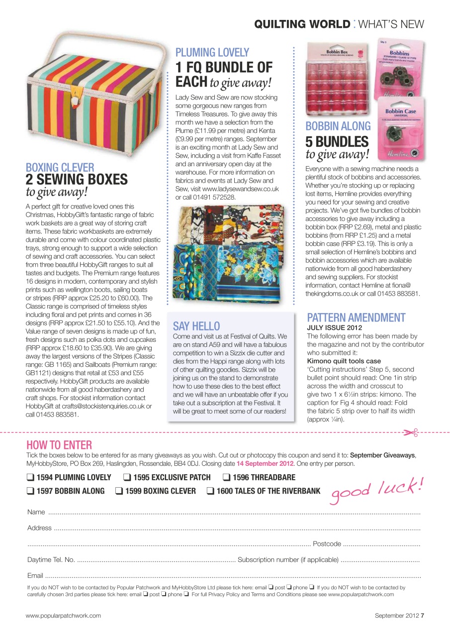 Popular Patchwork Magazine Preview Pages