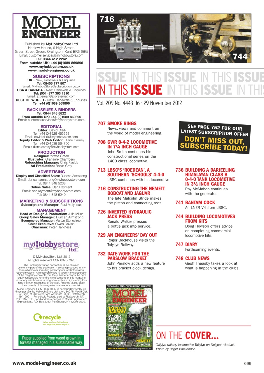 Model Engineer Preview Pages