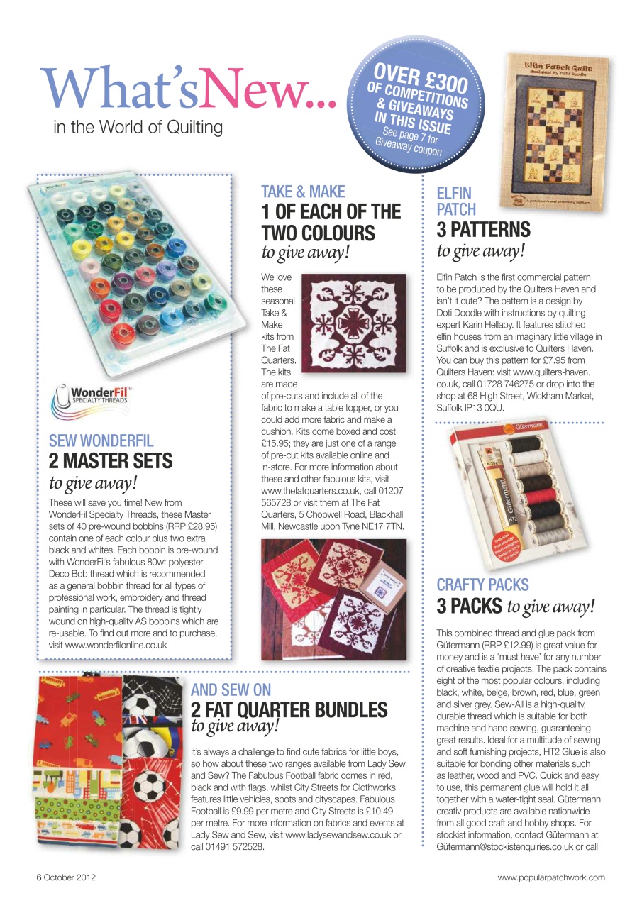 Popular Patchwork Magazine Preview Pages