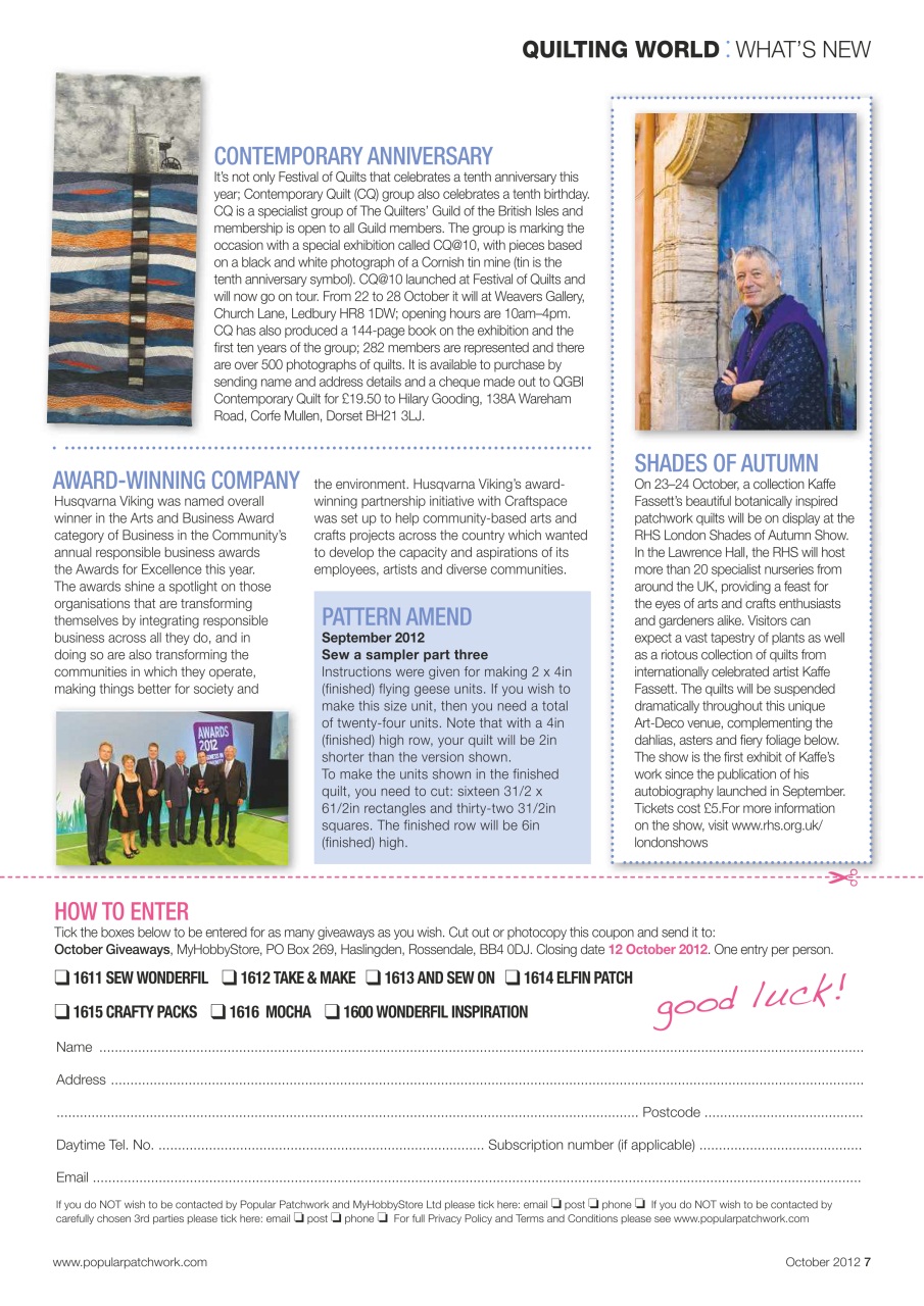 Popular Patchwork Magazine Preview Pages
