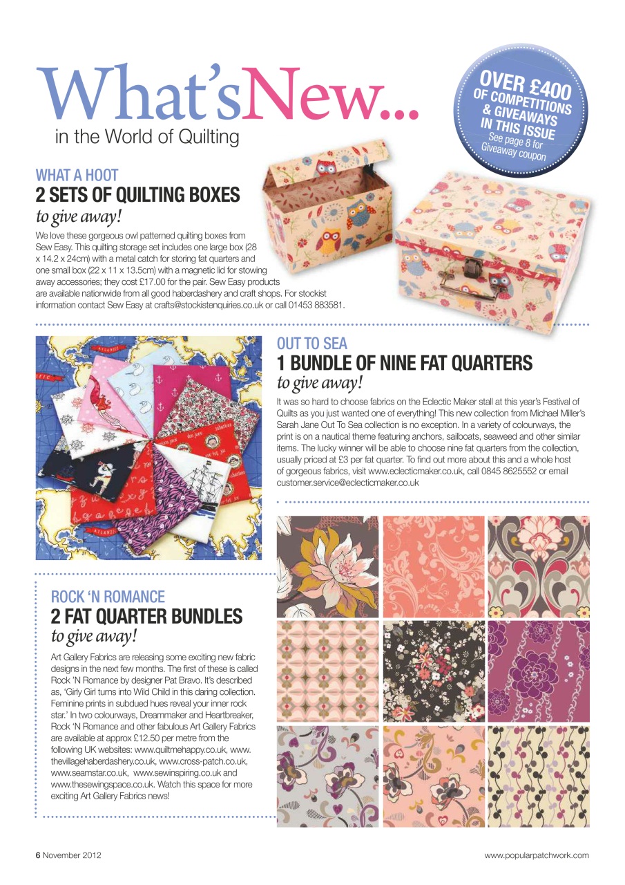 Popular Patchwork Magazine Preview Pages