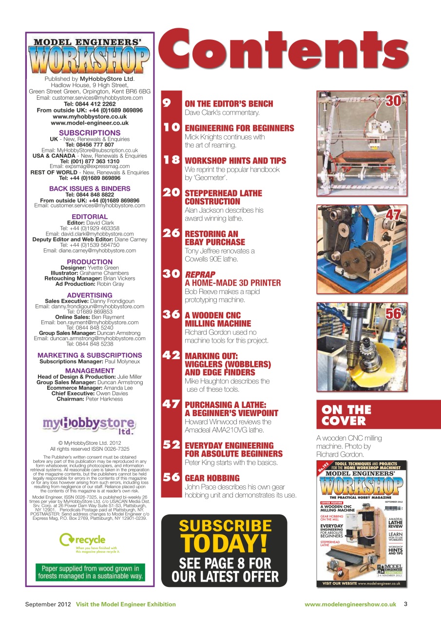 Model Engineer & Workshop Magazine Preview Pages